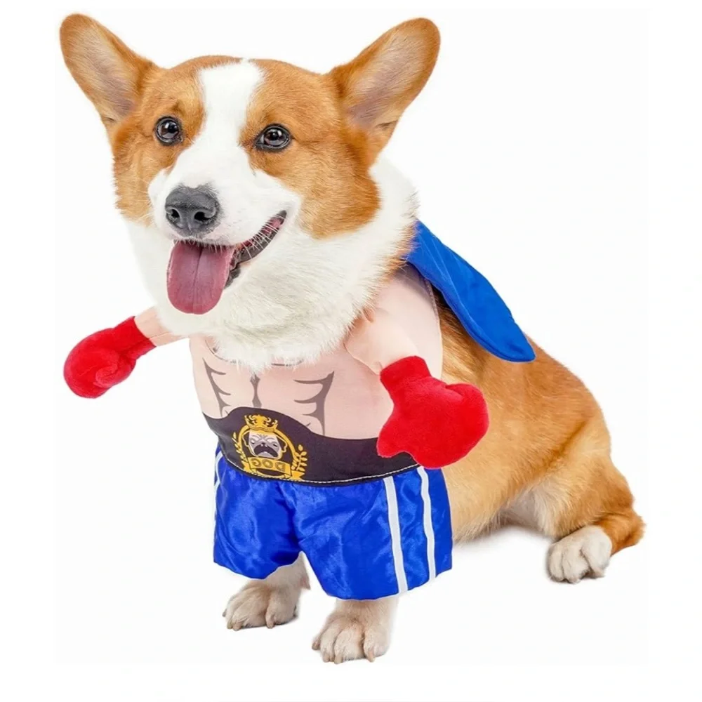 Dog Halloween Costume Rocky Boxer 3D Boxing Gloves for Small Dogs